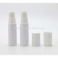 Refillable solid white 5 ml perfume airless bottle with spray for travel use